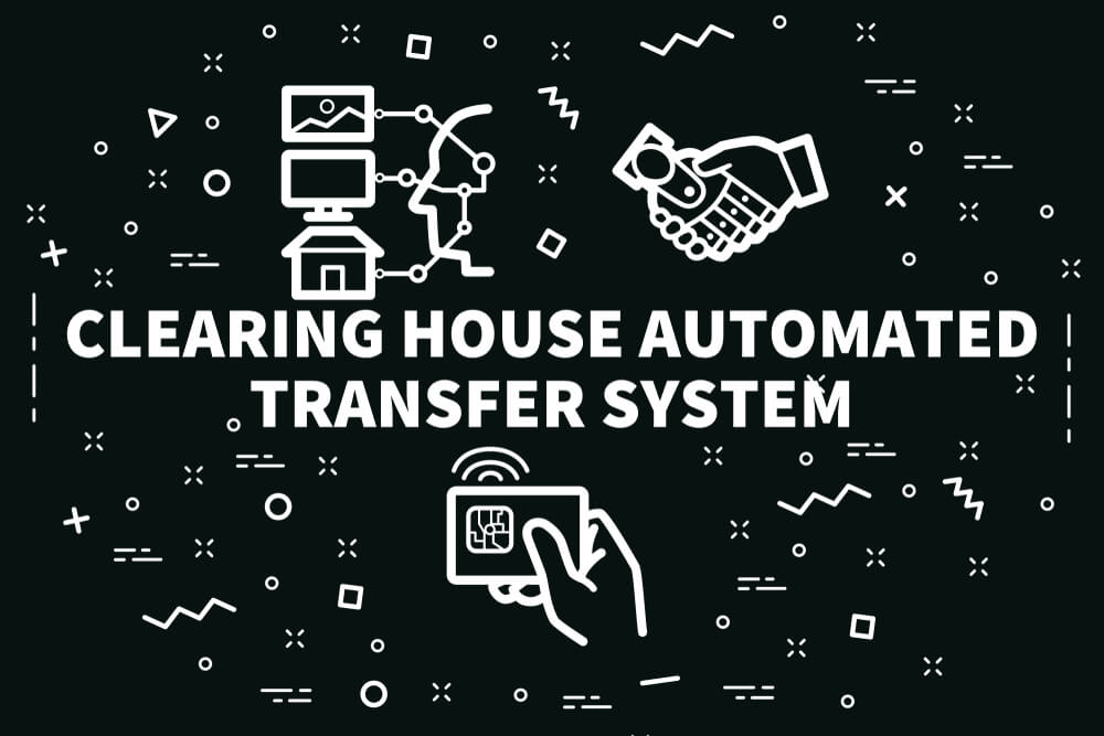Business Illustration With the Words Clearing House Automated Transfer System